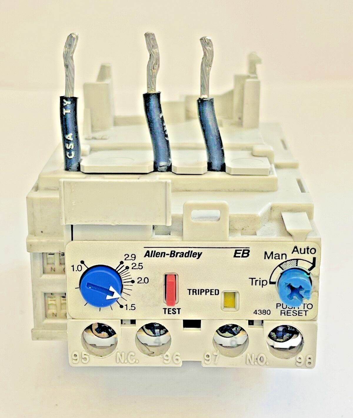 ALLEN BRADLEY - EB1DB SER. B - 1.0-2.9 A OVERLOAD RELAY