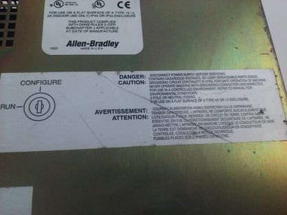ALLEN BRADLEY 2711E-T10C6 SER. D REV. A  PANELVIEW 1000E TERMINAL FRN 5.14