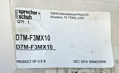 SPRECHER SCHUH D7M-F3MX10 PUSH BUTTON SWITCH