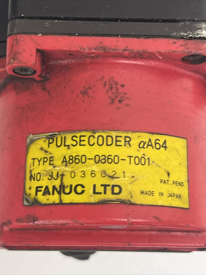FANUC A06B-0371-B575 AC SERVO MOTOR OUTPUT 90VAC 2.5A PULSECODER A860-0360-T001