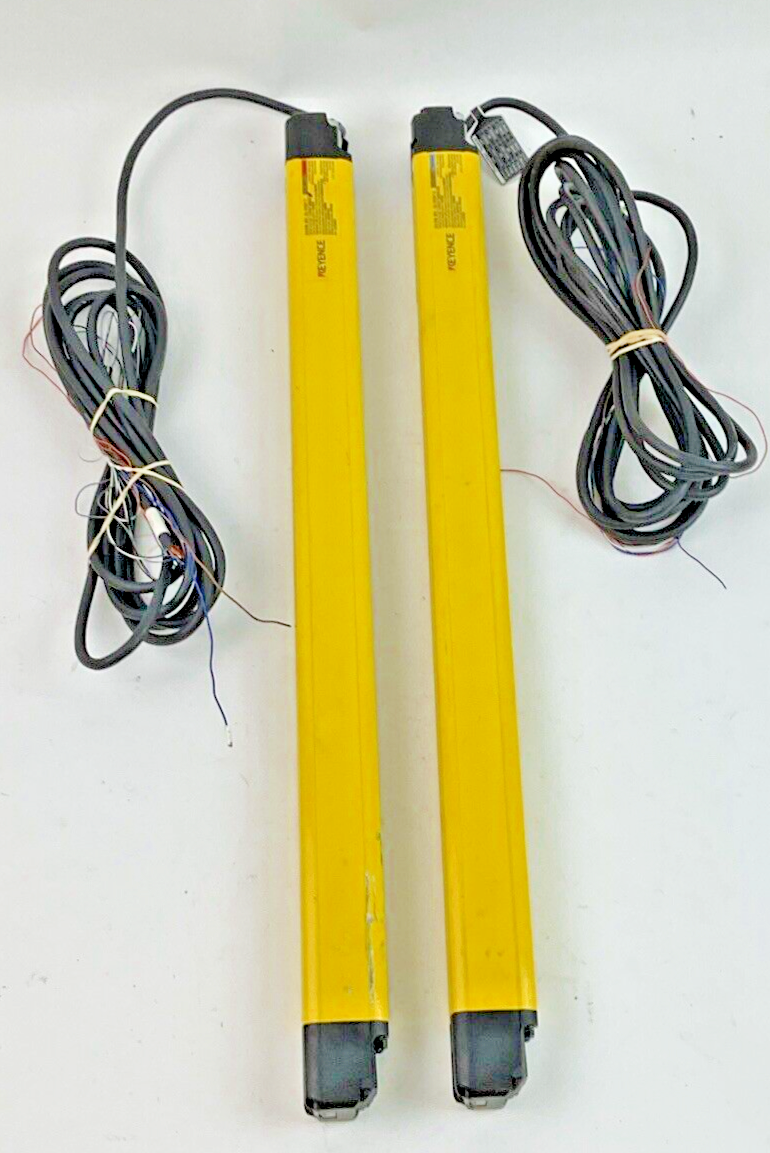 KEYENCE GL-R55F-T TRANSMITTER , GL-R55F-R RECIEVER 24VDC 75MA 10.4MS/14.9MS