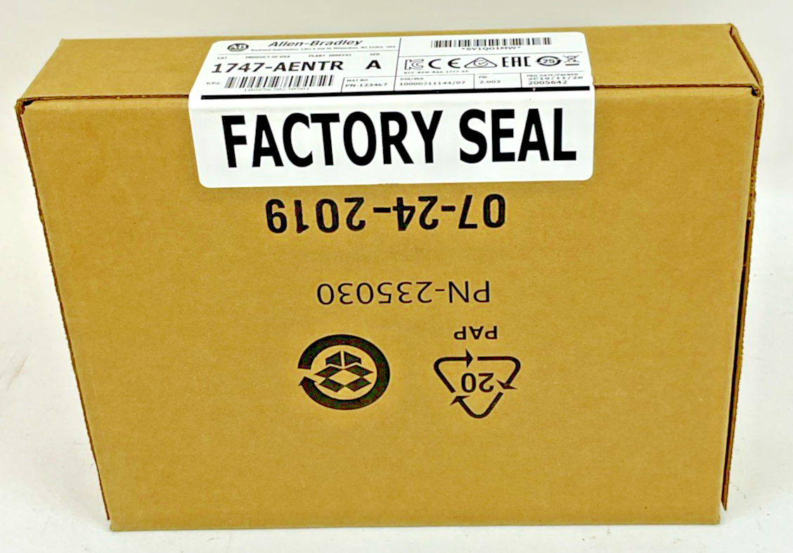 ALLEN BRADLEY 1747-AENTR ETHERNET/IP  COMMUNICATIONS MODULE FW:2.002 VER.07