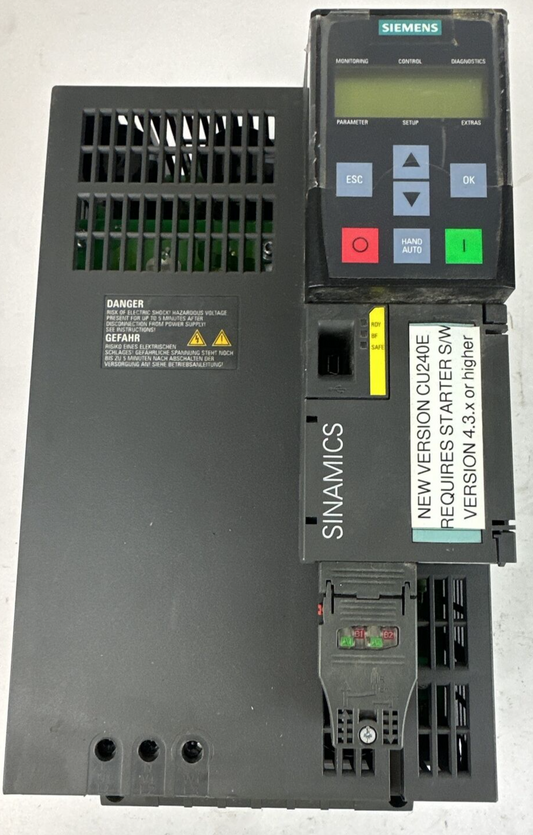 SIEMENS 6SL3224-0BE27-5UA0 POWER MODULE 240 BOP-2 CU240E-2 DP-F *PLASTIC CRACKED