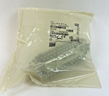 HARTING 09330242601 RECTANGULAR PLUG INSERT HAN 24ESTI-S