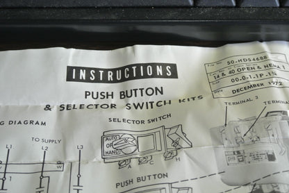 FURNAS 50D54773 / 3-POSITION SELECTOR SWITCH / PILOT CONTROL KIT - NEW SURPLUS