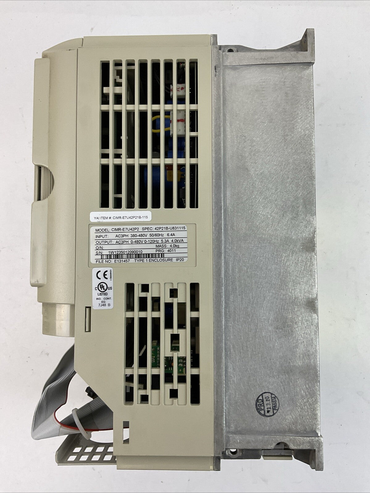 YASKAWA CIMR-E7U42P2 VARISPEED E7 AC DRIVE 480VAC 3PH