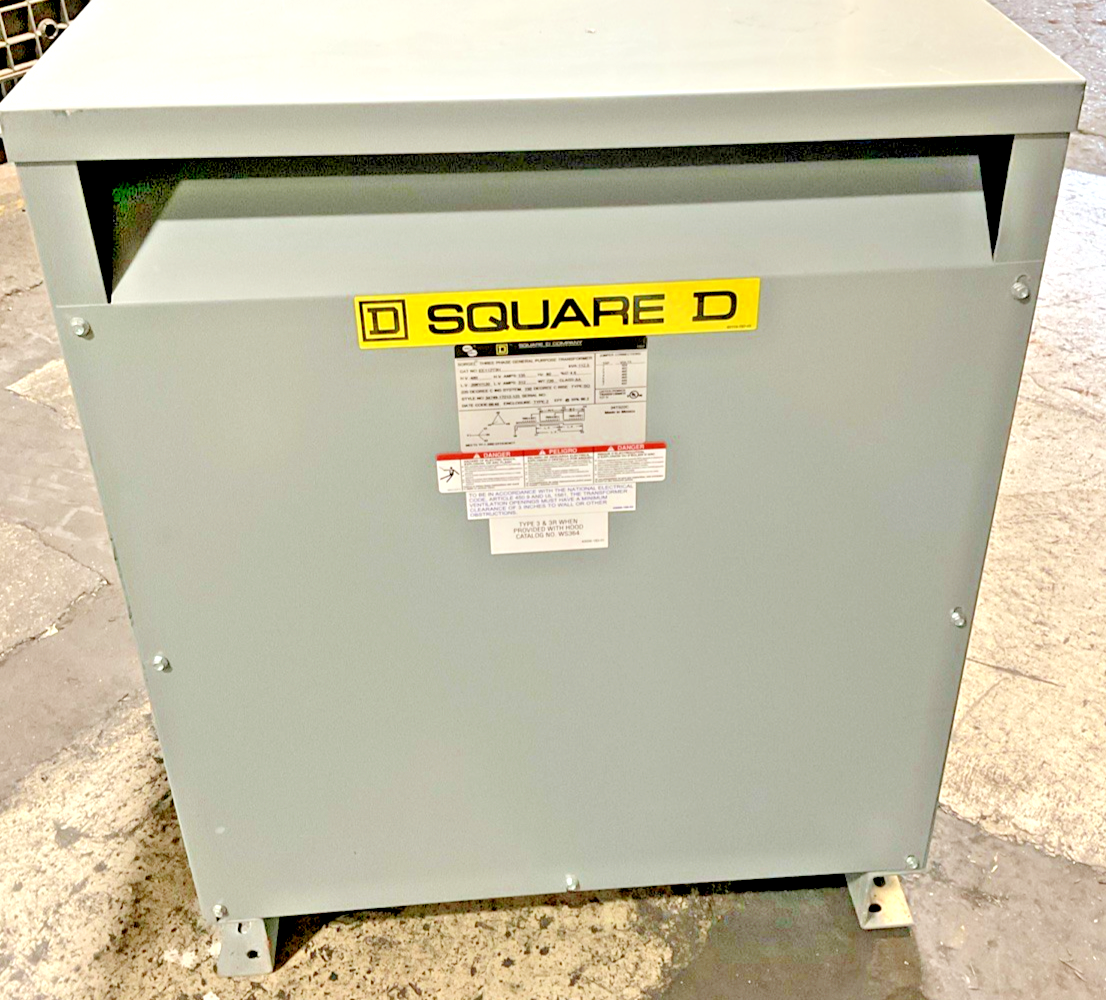 SQUARE D EE112T3H GENERAL PURPOSE TRANSFORMER 3PH 112.5KVA CLASS:AA TYPE:SO