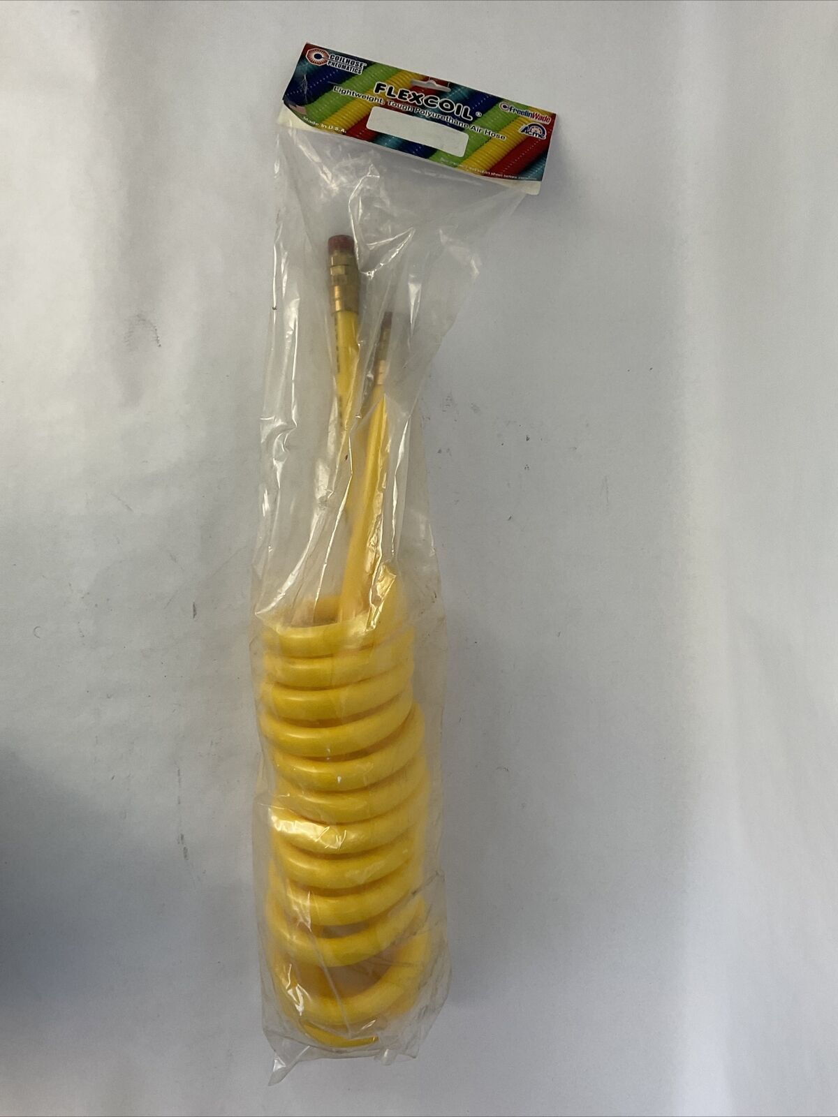 FREELIN WADE PR12-15B-Y FLEXCOIL 0.467" ID X 15 FT 1/2" MPT SWIVEL REUSABLE YLW