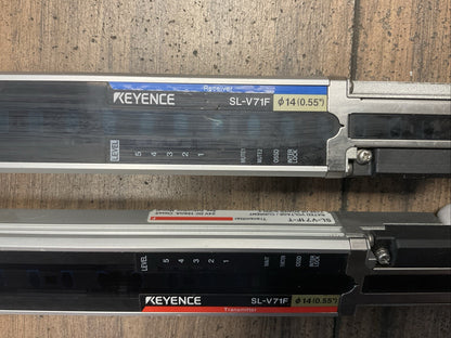KEYENCE LIGHT CURTAIN SL-V71-R RECEIVER 24VDC SLV71-T TRANSMITTER 24VDC CLASS 2