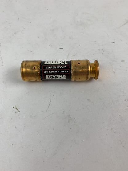 Edison Bullet ECNR6.25 6.25A 250V Fuse "Lot of 10"