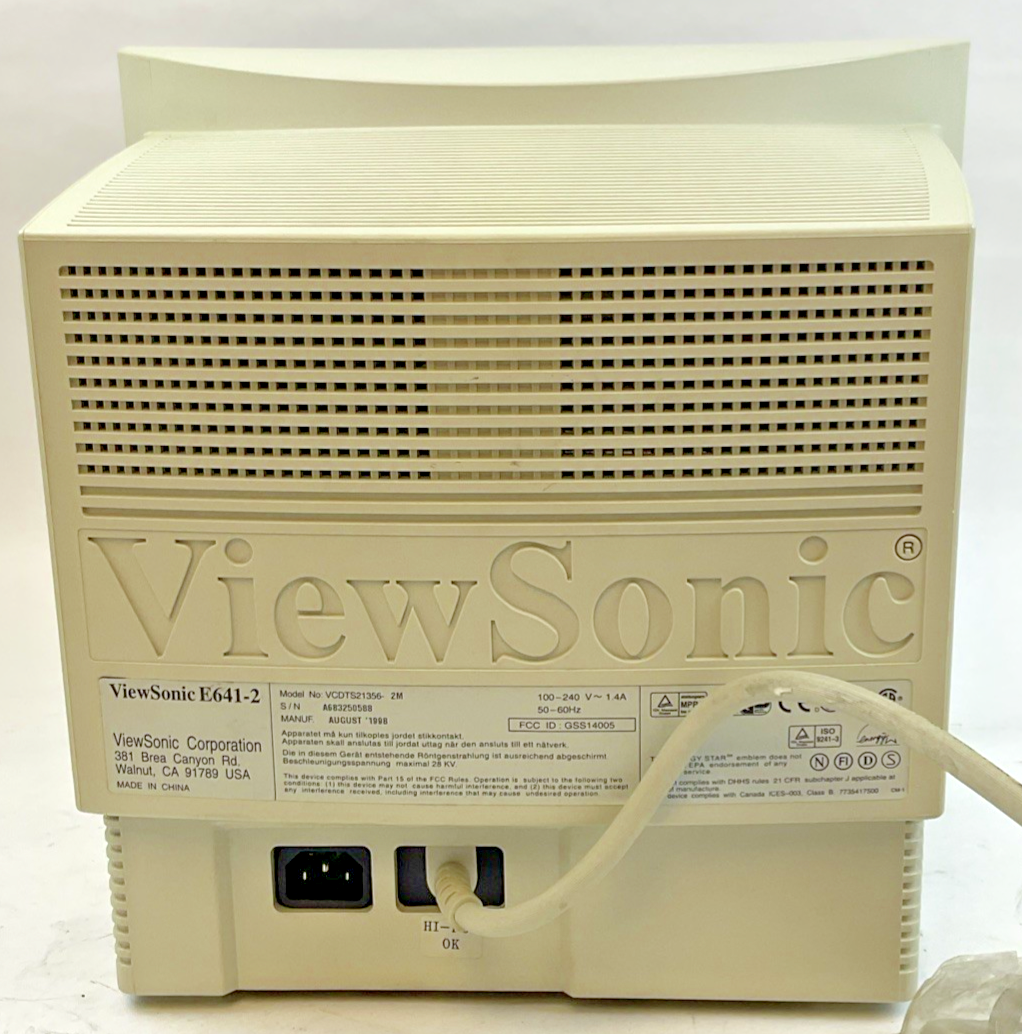VIEWSONIC VCDTS21356-2M COMPUTER MONITOR 240VAC 1.4A 50-60HZ E641