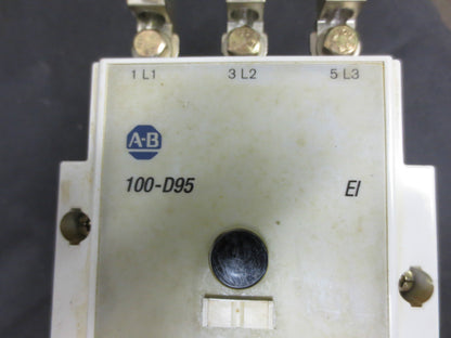 ALLEN-BRADLEY 100-D95 CONTACTOR - 3-POLE, 380-500V COIL - 600V MAX 160A ENCL