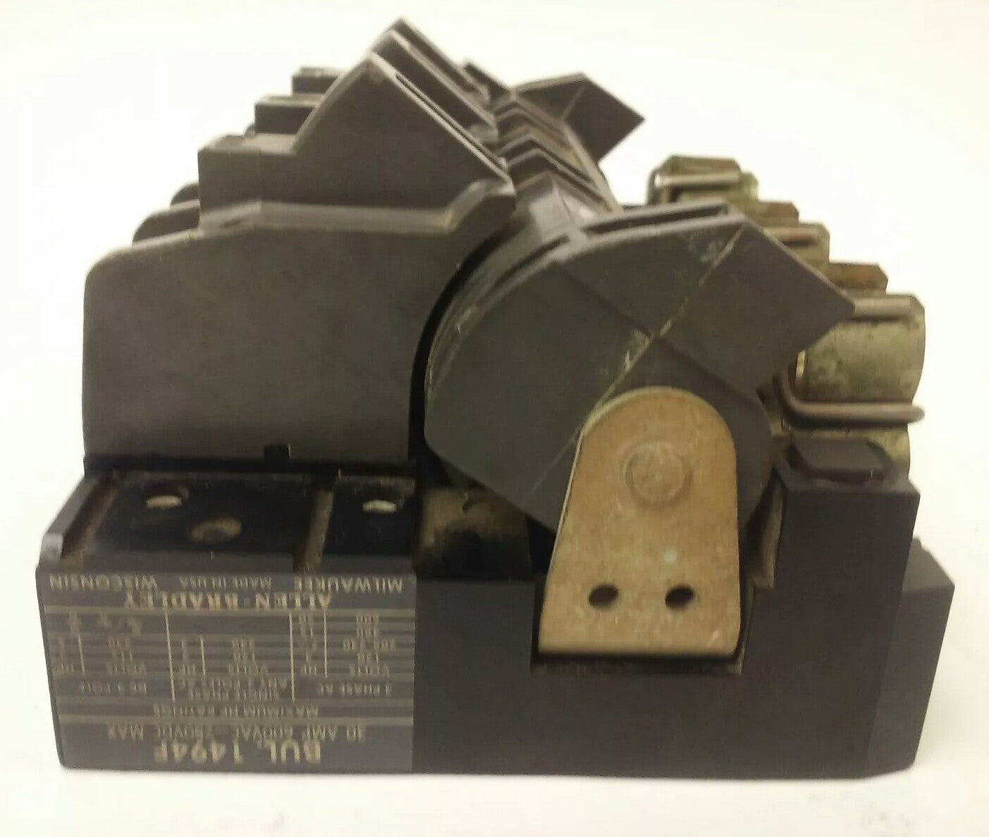 ALLEN BRADLEY BUL. 1494F FUSIBLE SWITCH BLOCK, 3PH, 3P, 30A, 600VAC/250VDC, 20HP