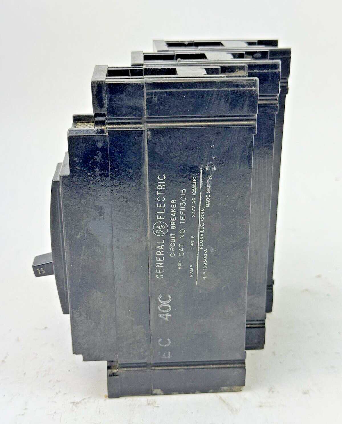 GE **LOT OF 3** - TEF113015 - CIRCUIT BREAKER - 1 POLE/15A/277 VAC