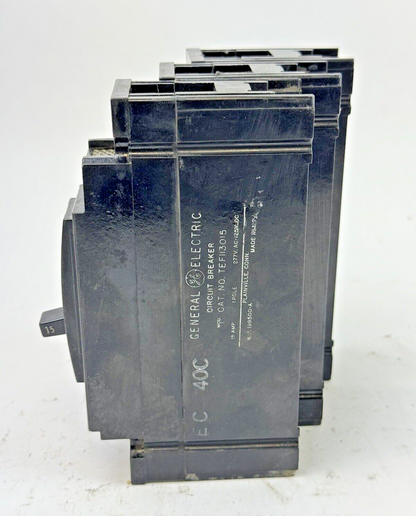 GE **LOT OF 3** - TEF113015 - CIRCUIT BREAKER - 1 POLE/15A/277 VAC