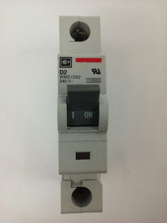 CUTLER HAMMER D2, WMS1D02, 2A, 240V, 1P, 277@6KA,240/415V@10KA, NEW SURPLUS,WMS2