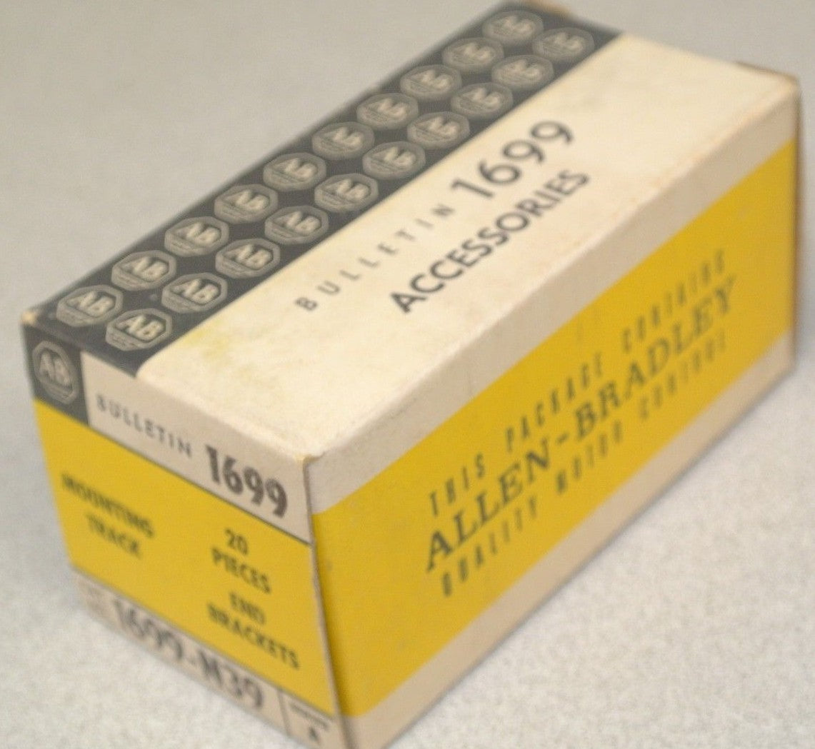 LOT of 15 BOXES of 20 / ALLEN-BRADLEY 1699-N39 MOUNTING TRACK / END BRACKETS