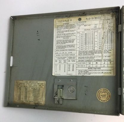 GE FVK361W FLEX-A-PLUG PLUG IN DEVICE BUS PLUG 600VAC 30AMP 20HP 3 PHASE 3 POLE