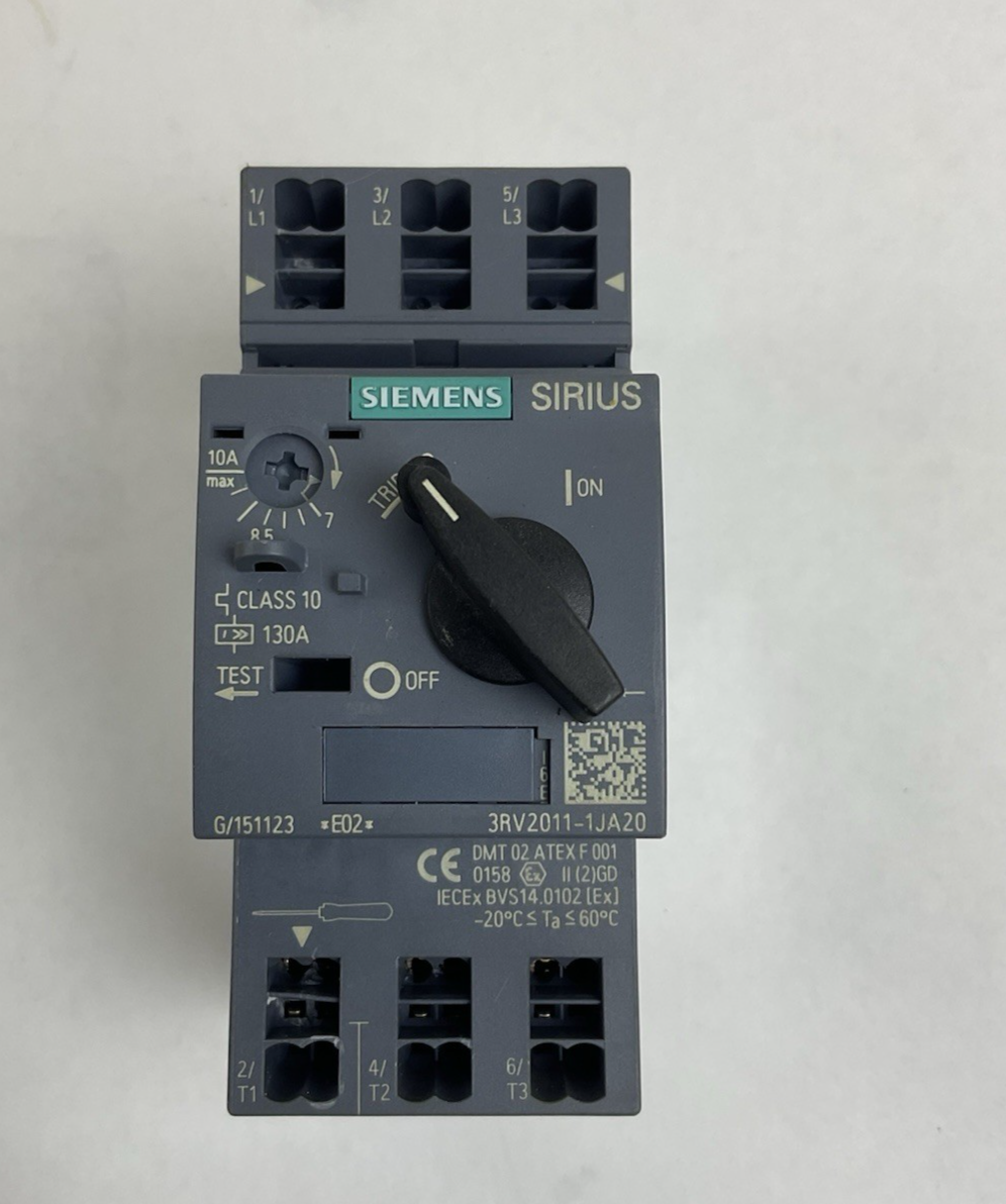 SIEMENS 3RV2011-1JA20 SIRIUS MOTOR PROTECTOR CIRCUIT BREAKER 7-10A 600V