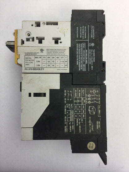 ALLEN BRADLEY MOTOR STARTER 190-P024 SER A 190-MN SER A 190-A40 SER B COIL 120V