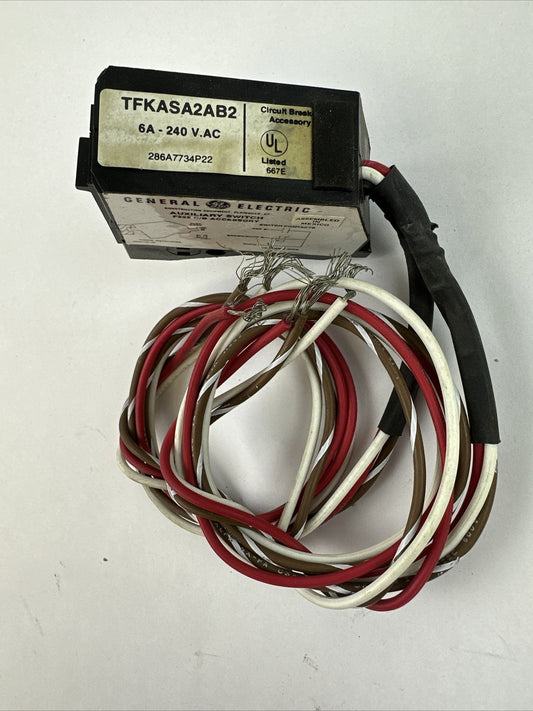 GE TFKASA2AB2 6A 240VAC 286A7734P22 AUXILIARY SWITCH F225 C/B ACCESSORY