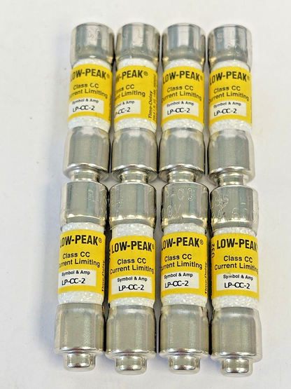 BUSSMANN - *BOX OF 8* - LP-CC-2 - 600 VAC- LOW-PEAK, TIME-DELAY, CLASS CC