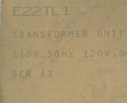 CUTLER-HAMMER E22TL1 TRANSFORMER UNIT 120V / 6.3V, 150mA / NEW SURPLUS