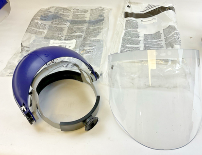 3M 82783-00000 H8A RATCHET HEADGEAR WITH WP96 POLYCARBONATE FACE SHIELD LOT OF 3