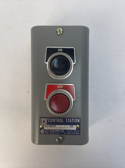 SQUARE D 9001 GG-210 CONTROL STATION 600V TYPE 1 ENCLOSURE ON OFF SERIES A