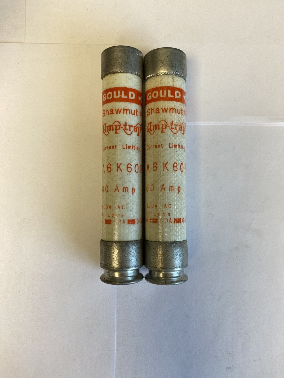 Gould Shawmut Amp-trap A6K60R 60A 600V Fuse "Lot of 2"