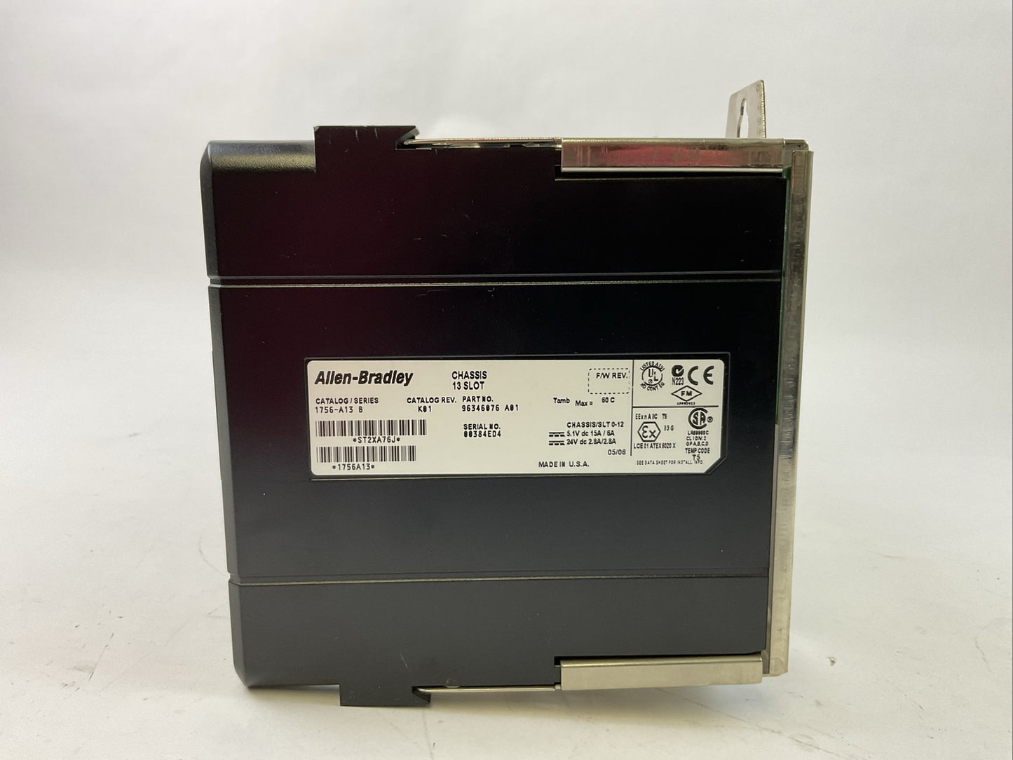 ALLEN BRADLEY 1756-A13 CAT REV K01 SER B 13 SLOT CHASSIS
