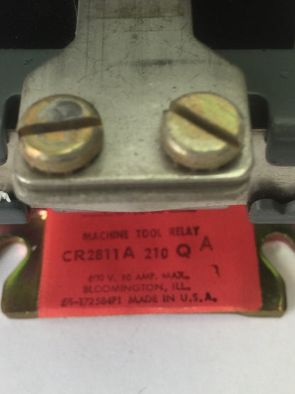 GE CR2811A210QA2 MACHINE TOOL RELAY  600V 10A COIL 22D135 115V 60HZ 92V 50HZ