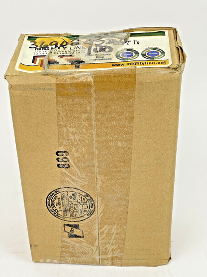 MIGHTY LINE TAPE - BLACK T - BOX of 100 T'S - INDUSTRIAL TAPE - 6"X6"X2"