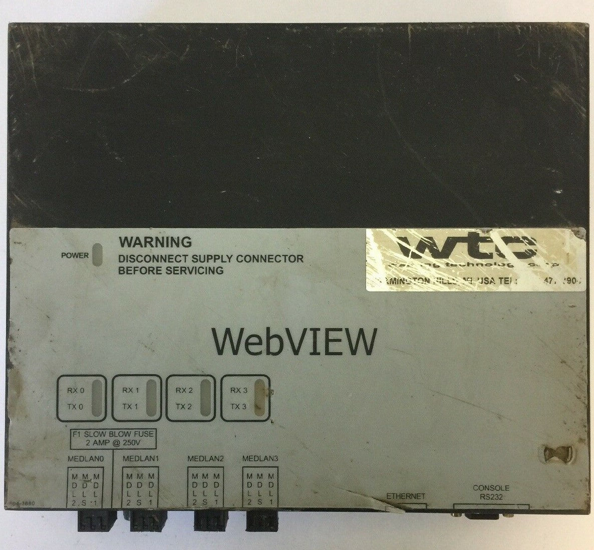 WELDING TECHNOLOGY  WEBVIEW-ENET 986-0054E  WELD CONTROL ETHERNET TERMINAL USIP