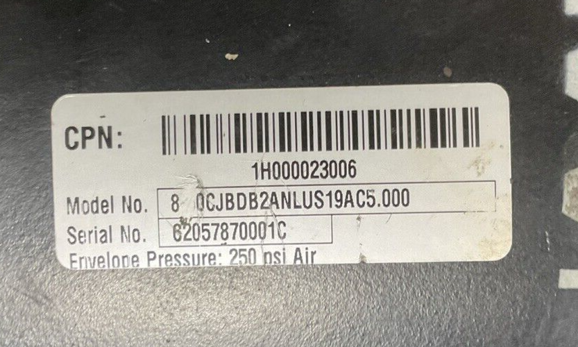 PARKER 8.00CJBDB2ANLUS19AC5.00 PNEUMATIC AIR CYLINDER 250PSI AIR