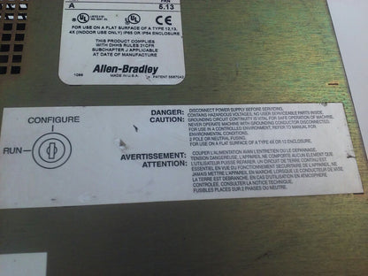 ALLEN BRADLEY 2711E-T10C6 SER. C REV. A  PANELVIEW 1000E TERMINAL FRN 5.13