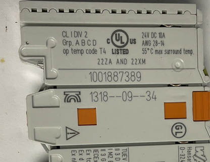 WAGO 750-613 POWER SUPPLY MODULE 24VDC
