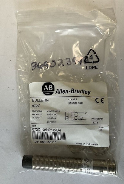 ALLEN BRADLEY 872C-N8NP12-D4 INDUCTIVE PROXIMITY SENSOR SER.E 30VDC