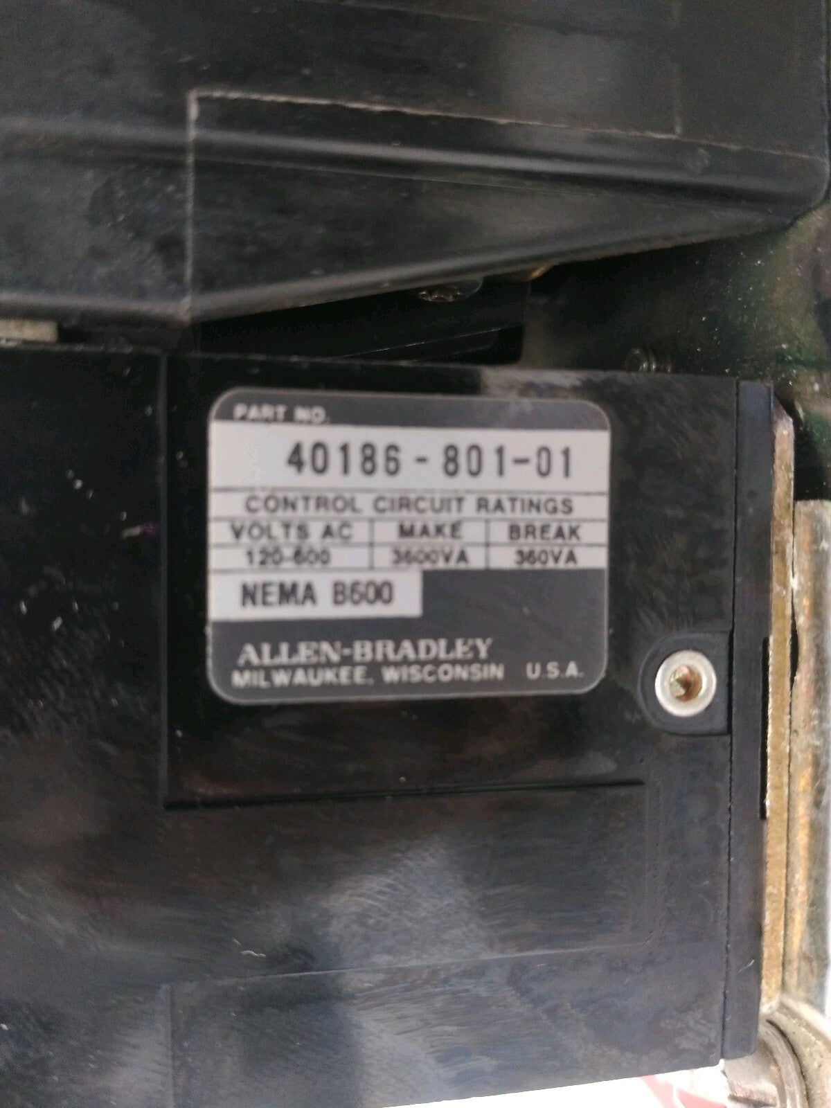 ALLEN-BRADLEY 505-BOD-7 SIZE 1 REVERSING STARTER  27A 600V 210HP 120V COIL B31
