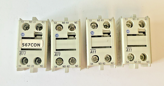 ALLEN BRADLEY 100-F AUX CONTACT BLOCK SER.B  10A 600V ***LOTOF4***