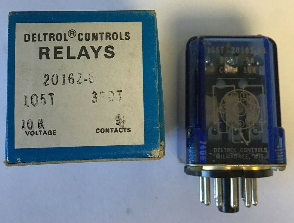 DELTROL CONTROLS 20162-83 RELAYS 105T 3PDT 10K 5A***LOTOF2***