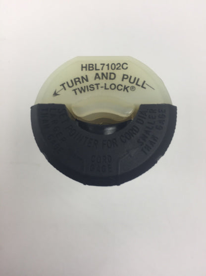 HUBBELL HBL7102C TWIST LOCK MALE PLUG 20A 250V
