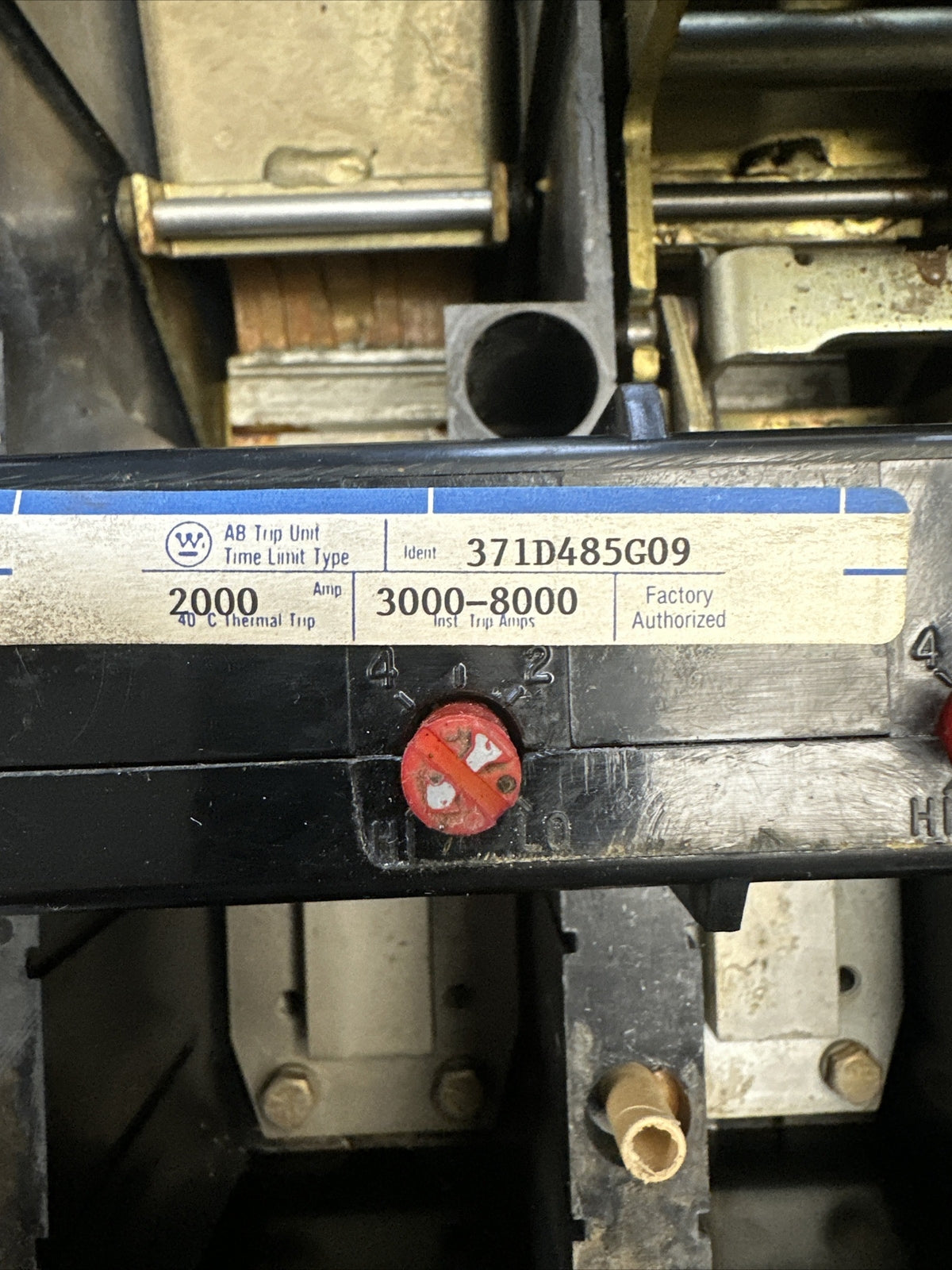 WESTINGHOUSE PB32000 CIRCUIT BREAKER 2000A 3P 371D485G09
