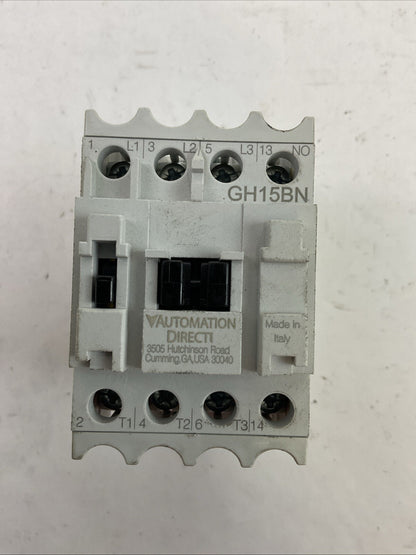AUTOMATIONDIRECT GH15BN-3-10A CONTACTOR 600VAC 20A 3PH 7.5HP COIL 110-120V