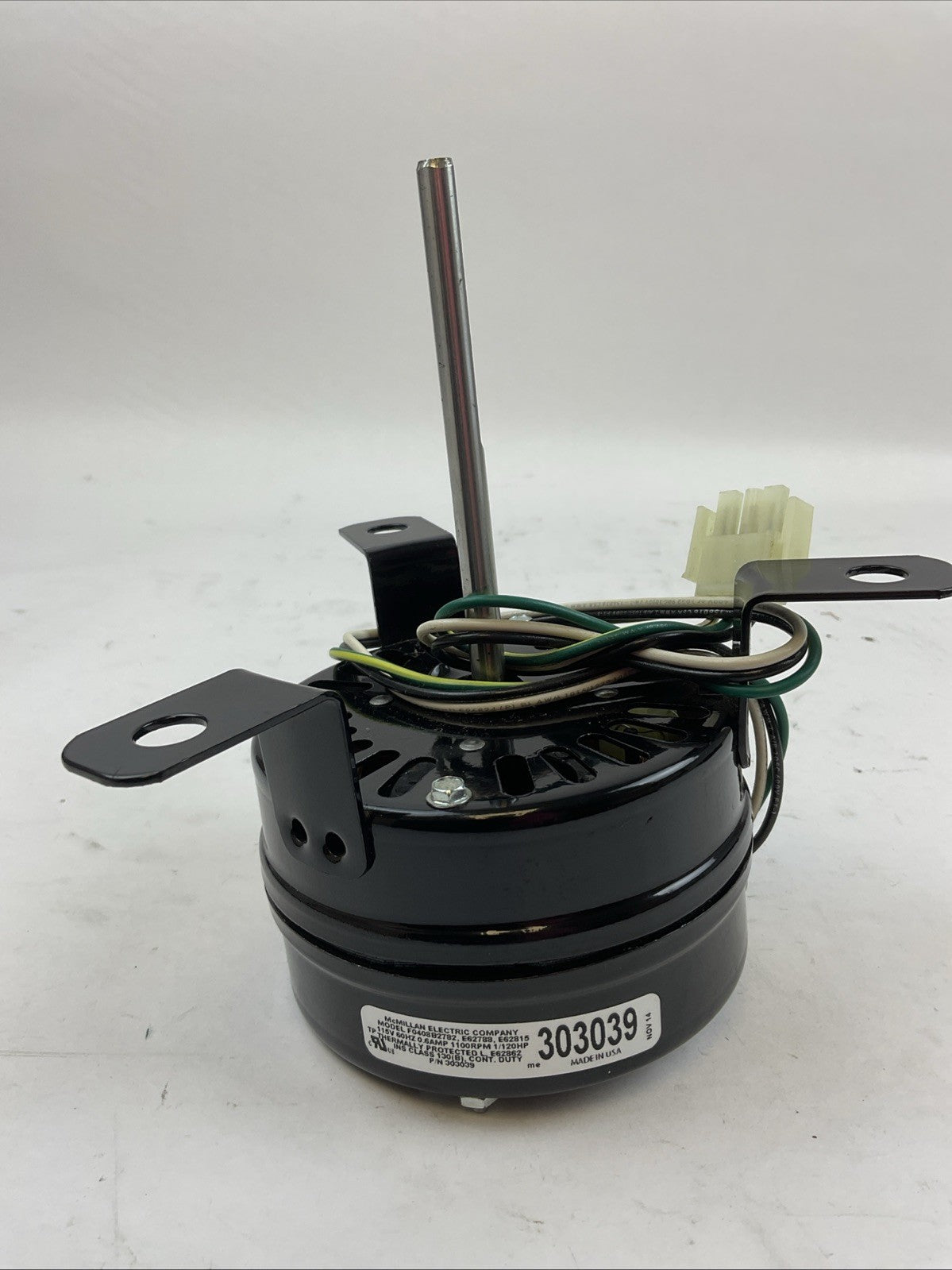 McMILLAN 303039 FAN MOTOR 115V 60HZ 0.6AMP 1100RPM 1/120HP