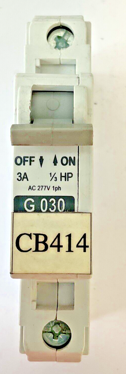 ALLEN BRADLEY 1492-CB1 G030 CIRCUIT BREAKER  3A SER.C 1/3HP 277VAC 1PH**LOTOF4**
