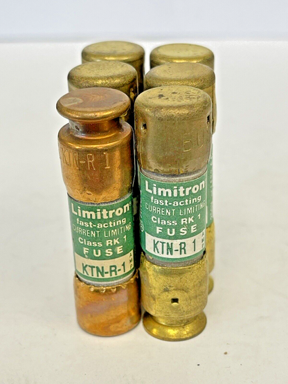 BUSSMANN - *BOX OF 6* - KTN-R 1 - 1 AMP, 250 VAC - LIMITRON, FAST-ACTING FUSES