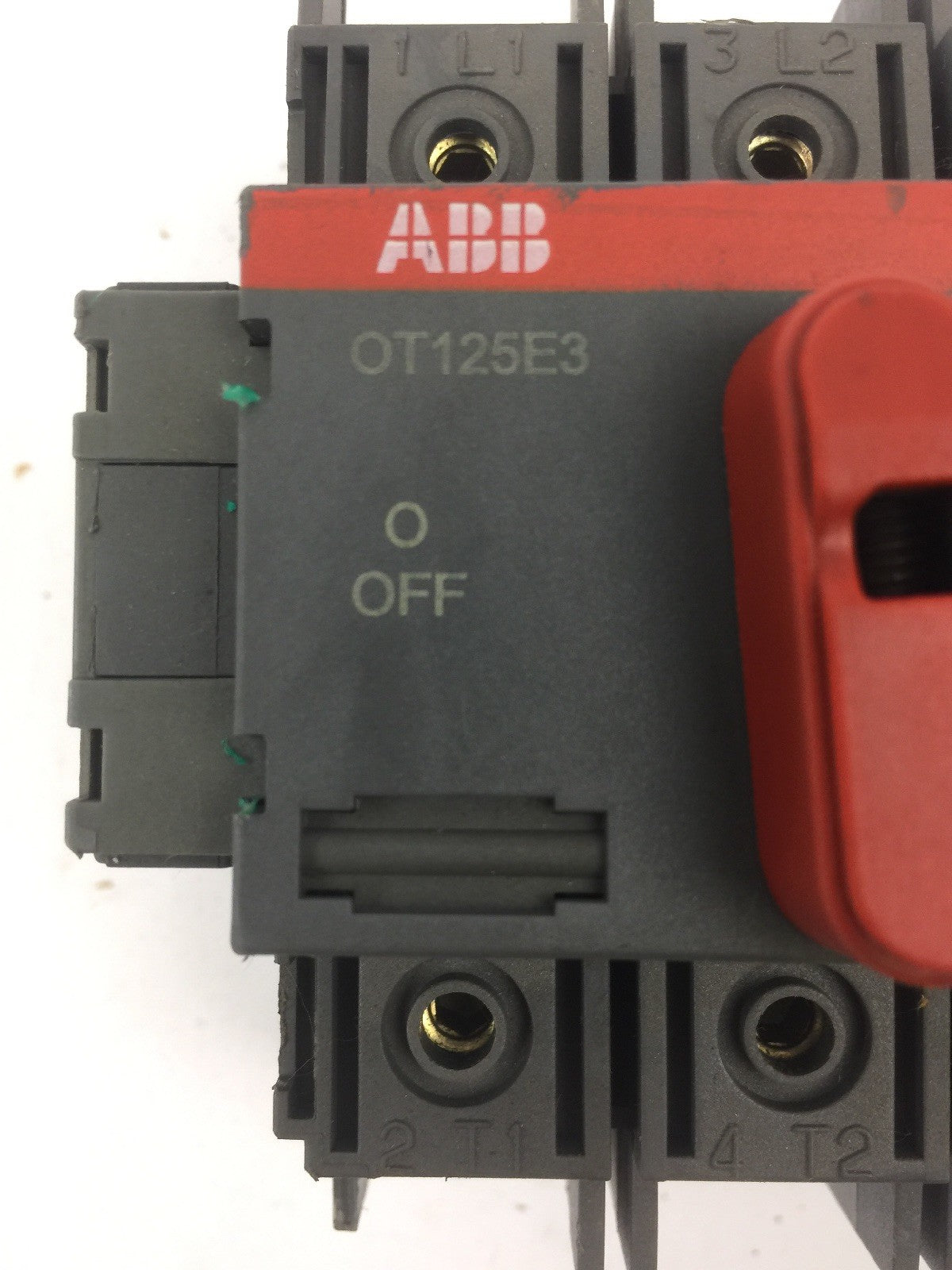 ABB OT125E3 GENERAL PURPOSE SWITCH 600 VAC 100 A W/2 OA1G01 AUXILIARY CONTACTS