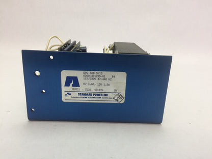 STANDARD POWER SPS 60D 5/12 POWER SUPPLY 115/230V 47-440HZ 5V 3.0A 12V 1.8A