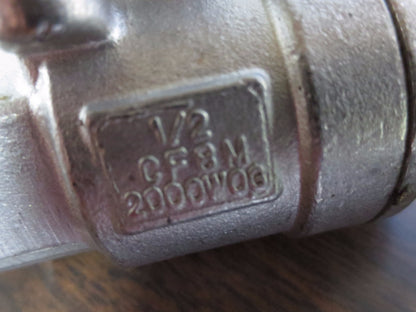 OVC OHIO VALVE COMPANY FIG # 2266FT BALL VALVE 1/2 CF8M 2000WOG - NEW SURPLUS
